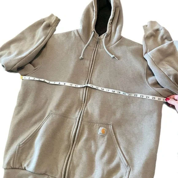 Carhartt Sherpa Lined Zip Front Hooded Sweatshirt 100072 *DISCONTINUED STYLE* - Picture 6 of 12